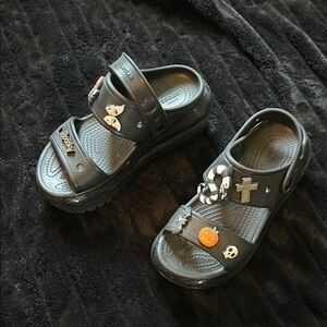 CROCS Black Sport Sandals with Adjustable Straps